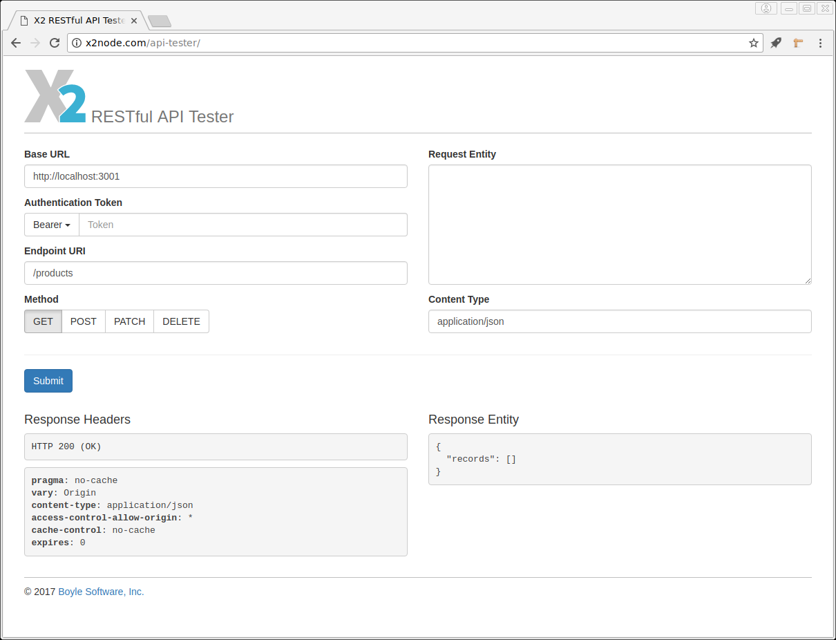 API Tester Screenshot